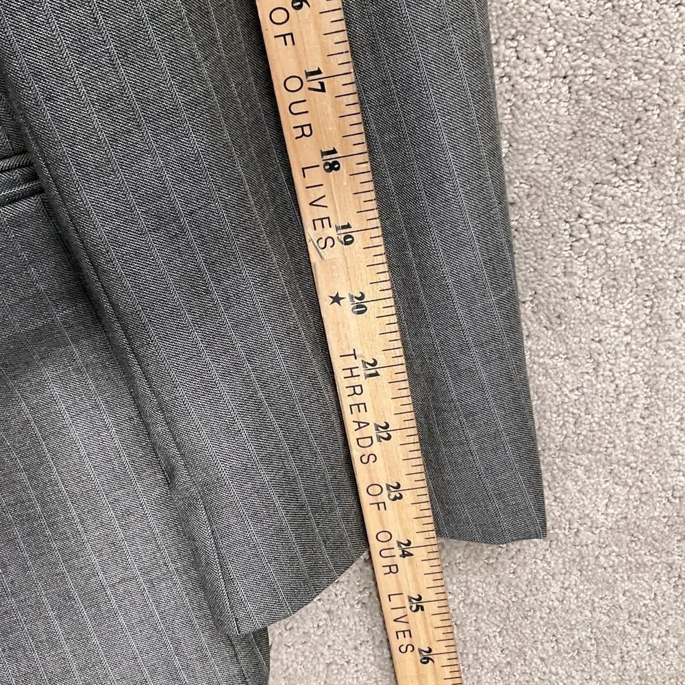 Cremieux Blazer Men 44R‎ Gray Pinstripe Dawson Super 130s Loro Piana Wool Italy